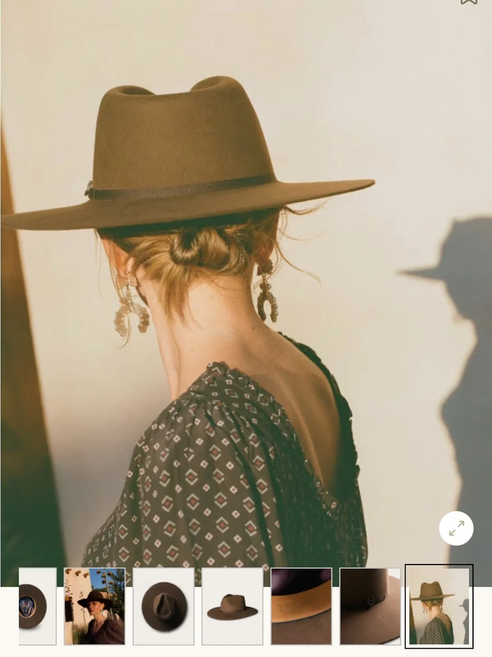 Tecovas Brown Wide-Brim Wool Fedora Hat